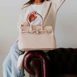 TL Bag Leather Handbag Светло-голубой TL142174