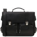 Ventimiglia Borsa Multiscomparto da Lavoro TL SMART con Tasche Frontali in Pelle Nero TL140587