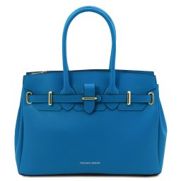 TL Bag Leather Handbag Blue TL142174