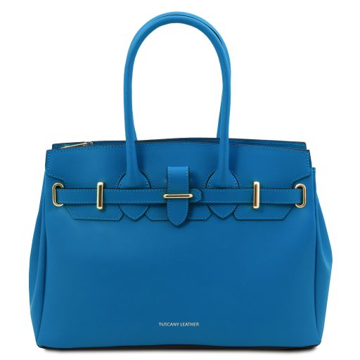 TL Bag Leather Handbag Blue TL142174