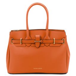 TL Bag Borsa a Mano in Pelle Arancio TL142174
