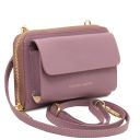 Urania Portafoglio/portacellulare in Pelle con Tracolla Lilla TL142433