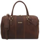 Lisbona Sac de Voyage en Cuir - Petit Modèle Marron foncé TL142558