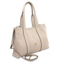 Callie Soft Leather Shoulder bag Beige TL142415