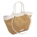 Soleil Bolso Shopping en Rafia Blanco TL142567