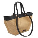 Soleil Borsa Shopping in Rafia Nero TL142567