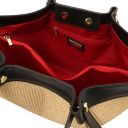 Soleil Bolso Shopping en Rafia Negro TL142567