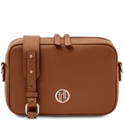 Cubetto Leather Shoulder bag Cognac TL142499