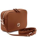 Cubetto Bolso con Badolera en Piel Cognac TL142499