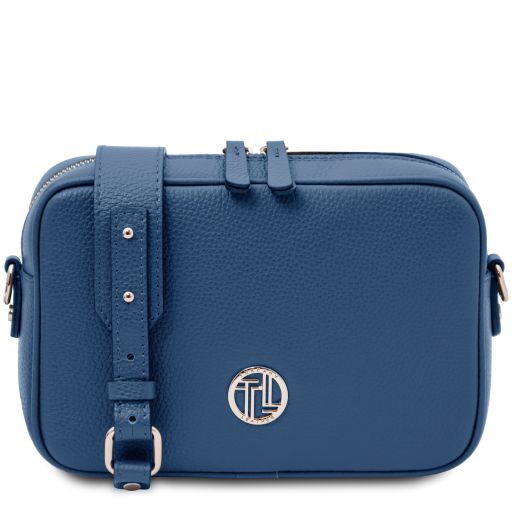 Cubetto Bolso con Badolera en Piel Denim TL142499