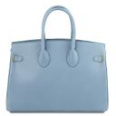 TL Bag Leather Handbag With Golden Hardware Light Blue TL141529