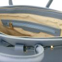 TL Bag Leather Handbag With Golden Hardware Light Blue TL141529