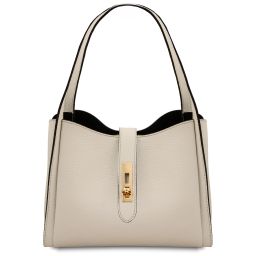 Soave Handtasche aus Weichem Leder Beige TL142583