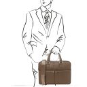 Treviso Leather Laptop Briefcase Темный серо-коричневый TL142546