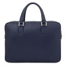 Treviso Borsa Porta Computer in Pelle Blu scuro TL142546