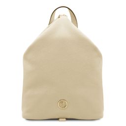Dublin Soft Leather Backpack Beige TL142501