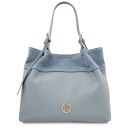 Diade Shopper-Tasche aus Weichem Leder Himmelblau TL142587