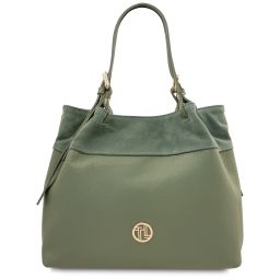 Diade Bolso Shopping en Piel Suave Menta Verde TL142587