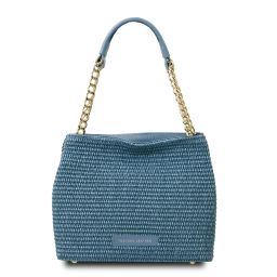 TL Bag Bolso Cubo en Rafia Denim TL142208