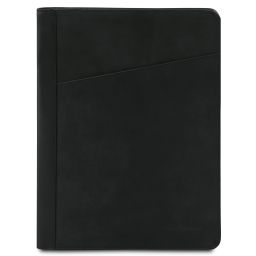 Augusto Leather Document Case With Ring Binder Black TL142555