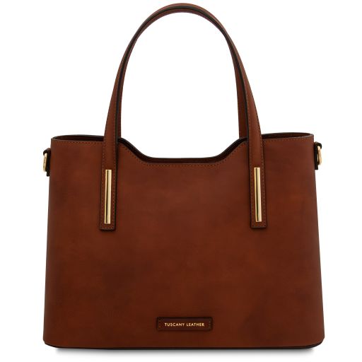 Olimpia Leather Tote Brown TL142561