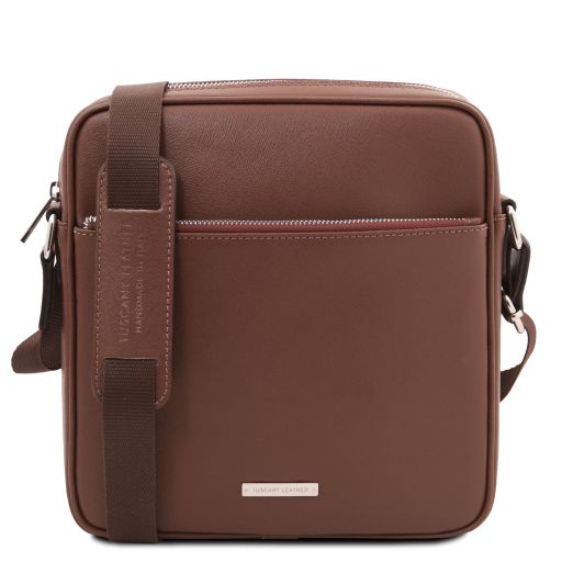 Luke Sac en Cuir Saffiano Pour Homme Café TL142550