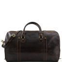Berlin Travel Leather Duffle bag With Front Straps - Large Size Honey TL1013
