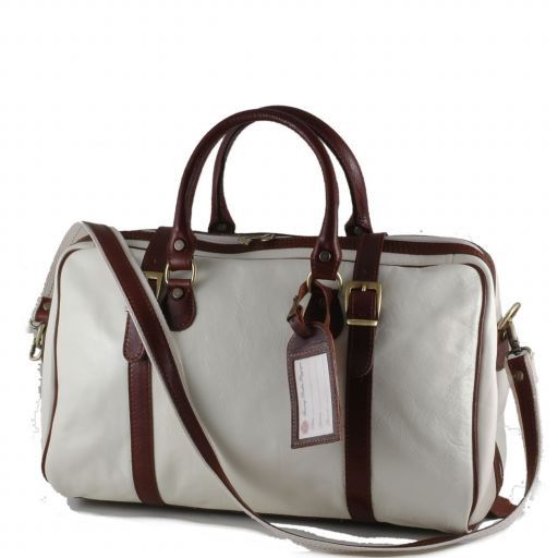 Berlin Travel Leather bag -Yachting Line - Small Size Белый TL140679