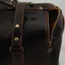 Bruxelles Expandable Travel Leather bag Dark Brown TL1083