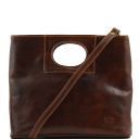Mary Кожаная сумка с круглой прорезной ручкой Темно-коричневый TL140495