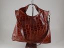 Aurora Lady bag in Crocko Look Leather Black TL140756
