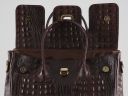 Erika Lady bag in Croco Look Leather - Small Size White TL140846