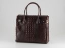 Erika Lady bag in Croco Look Leather - Small Size Cognac TL140846