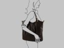 Nina Nappa Leather Tote bag Dark Taupe TL140893