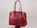 Eva Damentasche aus Leder mit Krokoprägung - Medium Rot TL140923