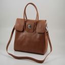 Erika Lady Leather bag - Large Size Black TL140925