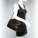 Martina Women's Leather Mini Duffle Dark Brown TL141026