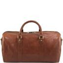 TL Travel Exclusive Leather Weekender Travel Bag Dark Brown TL151101