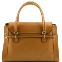 TL NeoClassic Leder Handtasche mit Eleganten Drehverschluss Schwarz TL141230