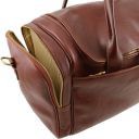 TL Voyager Travel Leather bag With Side Pockets Brown TL141296