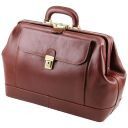 Leonardo Exclusive Leather Doctor bag Dark Brown TL141299