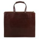 Palermo Leather Briefcase 3 Compartments for Women Brown TL141343
