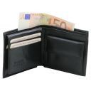 Exclusive 3 Fold Leather Wallet for men With Coin Pocket Black TL141377