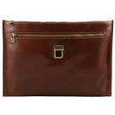 Como Document Leather Briefcase Red TL141385