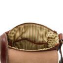 John Leather Crossbody bag for men With Front zip Honey TL141408