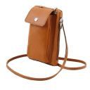 TL Bag Soft Leather Cellphone Holder Mini Cross bag Cognac TL141423