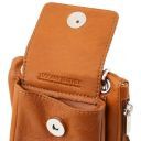 TL Bag Soft Leather Cellphone Holder Mini Cross bag Dark Blue TL141423