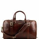 Berlin Travel Leather Duffle bag - Small Size Brown TL1014