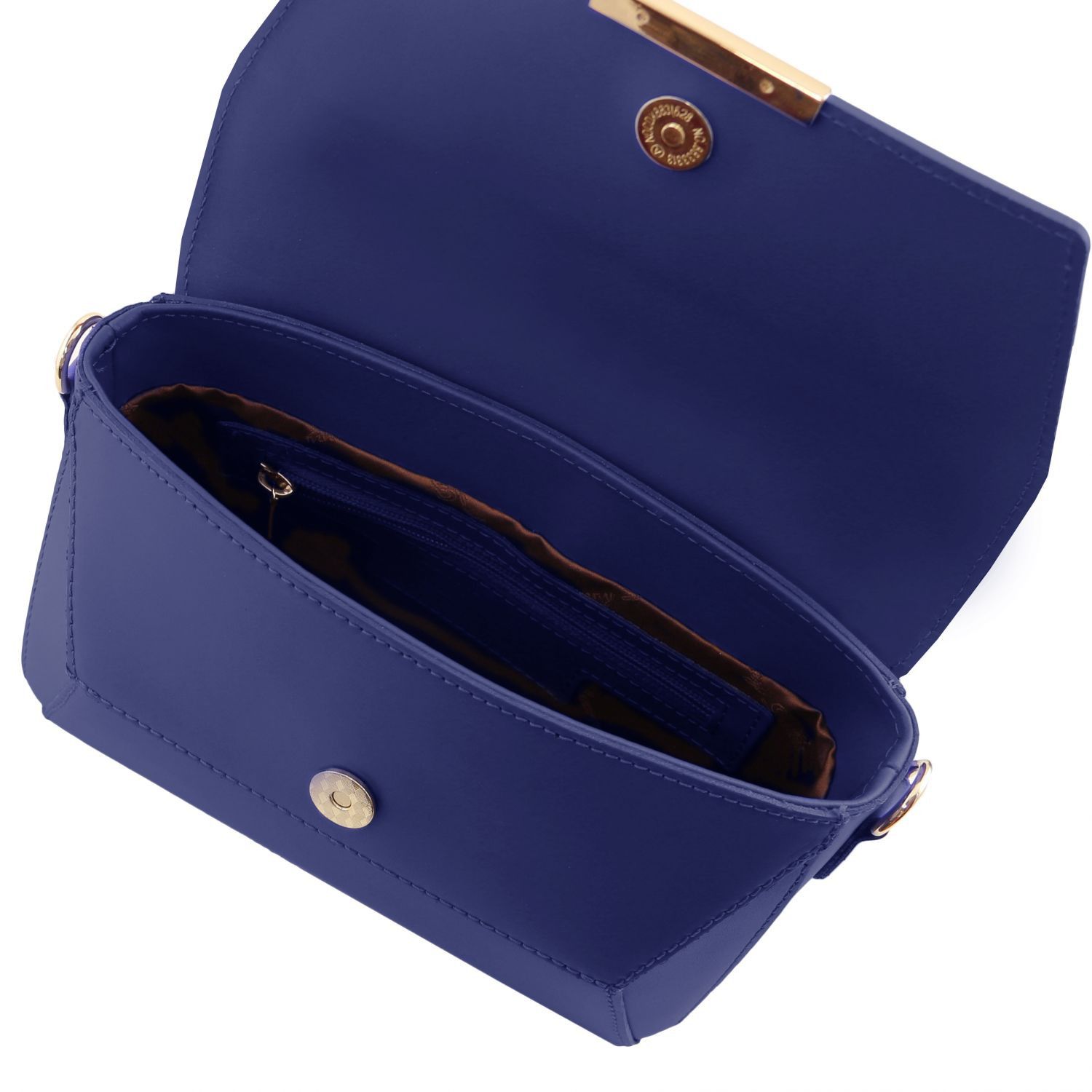 TL Bag Leather Clutch Handbag Dark Blue TL141584