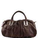 Nora Leather Mini Duffle for Women Dark Taupe TL140934